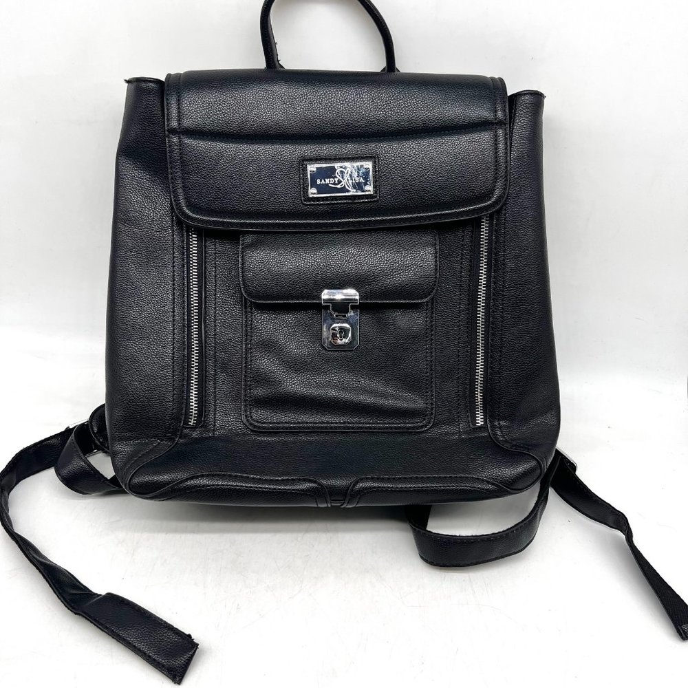 Sandy Lisa Amalfi Backpack, Black 12"X6"X13" / 13" Laptop iPad More